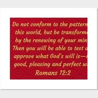 Bible Verse Romans 12:2 Posters and Art